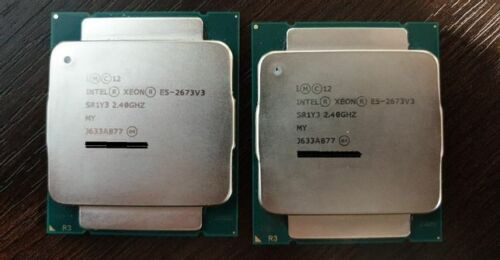 Matching Pair Intel Xeon E5-2673 V3 Cpu 12Core 2.4Ghz Sr1Y3 Lga 2011-3 Processor