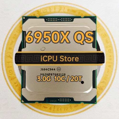 Intel Core I7-6950X Qs Qkvn 3.0Ghz 10C/20T 25Mb 140W Lga2011-3 X99 Cpu