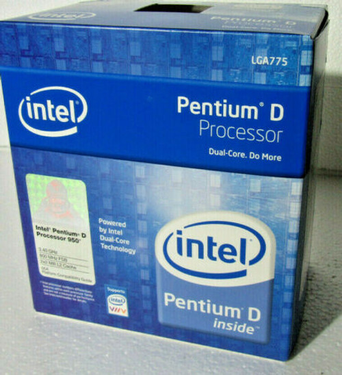 Pentium D Processor 950 3.4Ghz 2X2 L2 Cache  Lga775 P/N Bx80553950Sl95V