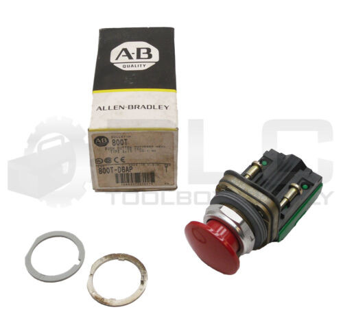 New Allen Bradley 800T-D6Ap /T Push Button Red W/ 800T-Xap /F 800T-D...