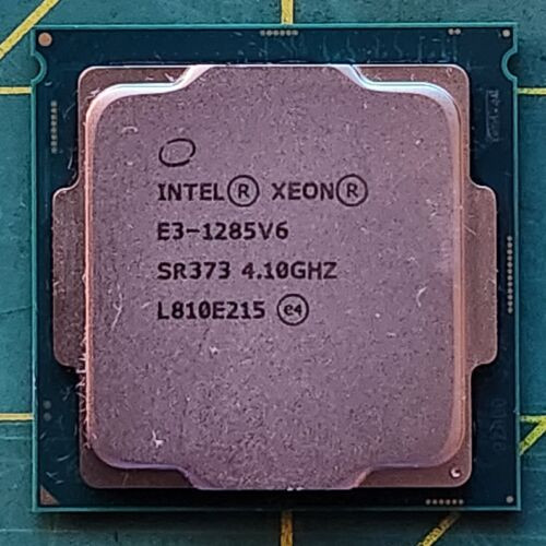 Used Intel Xeon E3-1285V6 4.10Ghz Quad Core Cpu 8Mb Cache Fclga1151 Sr373 0E215