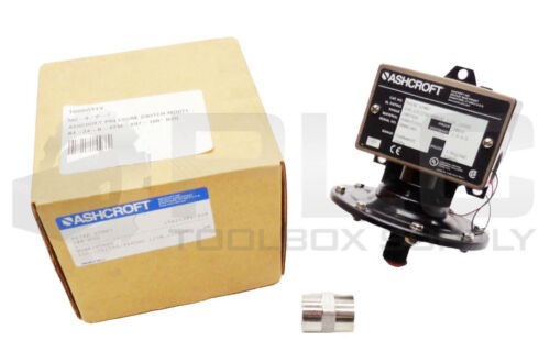 New Ashcroft B424B Xfm07 Pressure Switch 100"H2O 15A 125/250/480Vac 1/2A 125Vdc