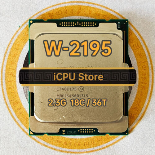 Intel Xeon W-2195 Sr3Rx 2.3Ghz 18Cores 36Threads 24.75Mb 140W Lga2066 C422 Cpu