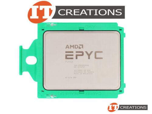 2Nd Gen Amd Epyc 8 Core Processor 7252 3.1Ghz 64Mb 120W Sp3 Cpu 100-000000080