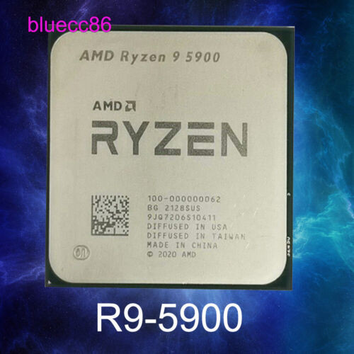 Amd Ryzen 9 5900  Am4 Cpu Processor 3.0Ghz 12Core 24Thr 65W Desktop 64Mb R9-5900