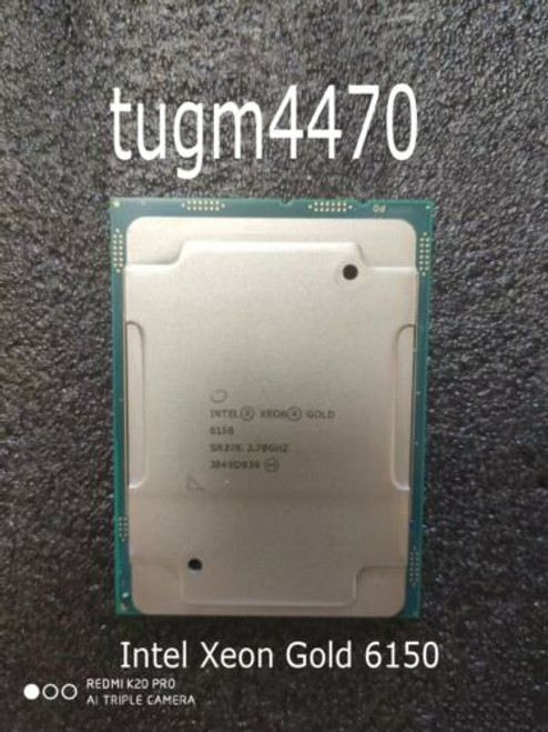 Intel Xeon Gold 6150 Cpu Processor 18-Core 2.70Ghz 24.75Mb 165W Lga-3647