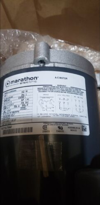 Marathon Electric 5K38Rn44A Ac Motor 1Hp 3450Rpm 200-230/460Vac 3Phase