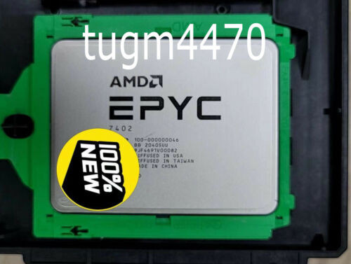 Amd Epyc 7402 Cpu Processor 24 Cores 48 Threads 2.8Ghz Up To 3.35Ghz 180W