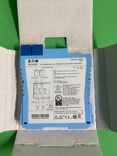 Eaton Isolating Driver Two-Channel For 420Ma Hart Valve Positioners Mtl4549C