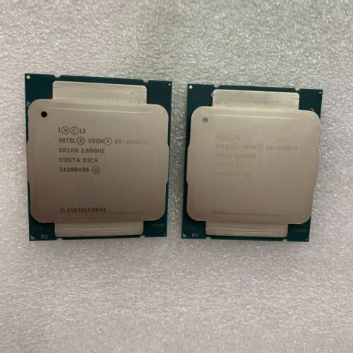 Matched Pair Intel Xeon E5-2690 V3 2.6Ghz 12-Core 30M Sr1Xn Cpu Processor