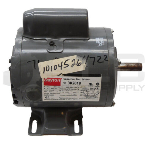 New Dayton 3K201B Capacitor Start Motor 1/4 Hp 1725Rpm Fr:56 115/230V Read