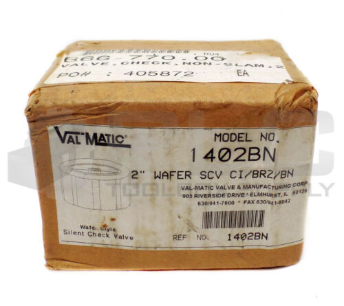 Sealed New Val-Matic 1402Bn Silent Check Valve, 2" Wafer Scv Ci/Brz/Bn