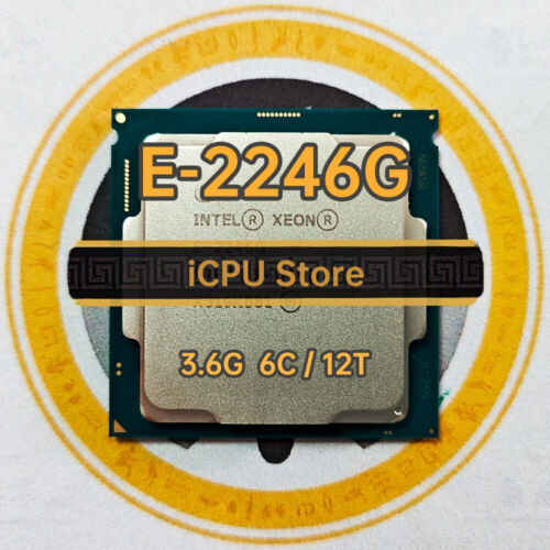 Intel Xeon E-2246G Srf7N 3.6Ghz 6Cores 12Threads 12Mb 80W Lga1151 C246 Cpu