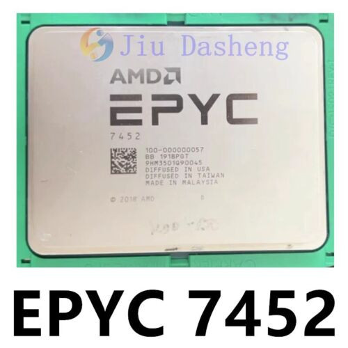 Amd Epyc 7452 32Core 2.35Ghz Socket Sp3 155W Server Cpu Processor No Vendor Lock