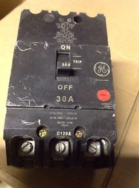 GENERAL ELECTRIC GE TEY 3 pole 30 amp 480/277v 240v TEY330 Circuit Breaker