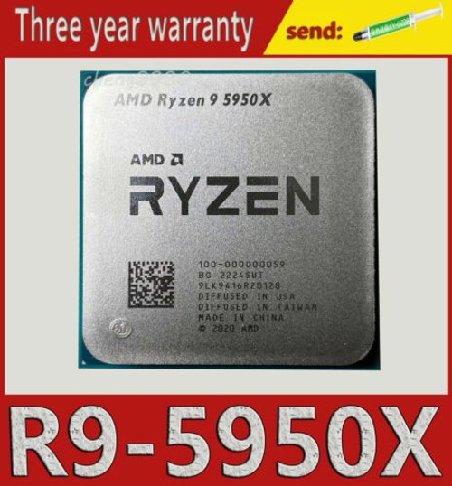 Amd Ryzen 9 5950X 3.40Ghz 16-Cores 64Mb 105W Socket Am4 R9 5950X-Cpu Processor