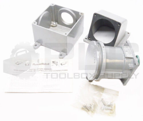 New Russellstoll Df1307Frab Sleeve Receptacle W/ Outlet & Back Box 125/250V 60Hz