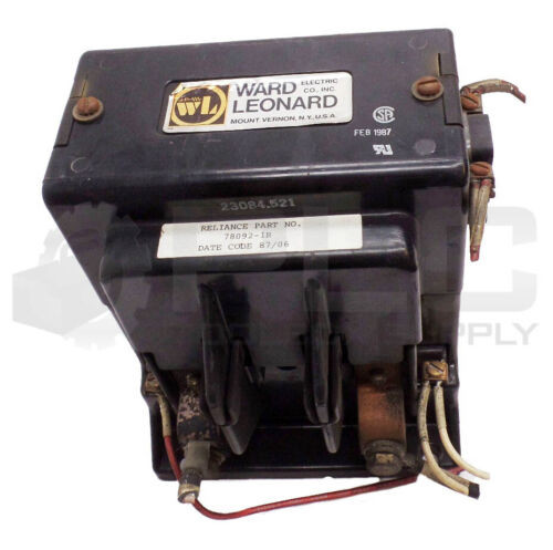Ward Leonard Rdp3-11100 Motor Contactor 110A 600Vdc 78092-1R