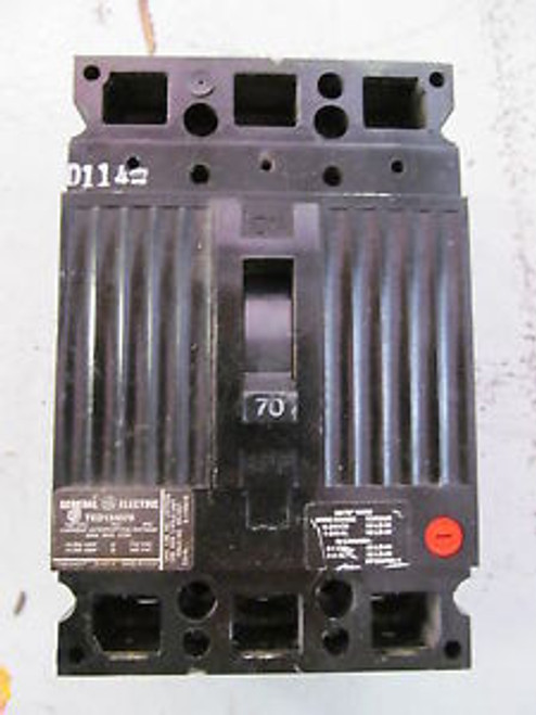 GE General Electric TED134070 Circuit Breaker 70 Amp 480 V 3 Pole