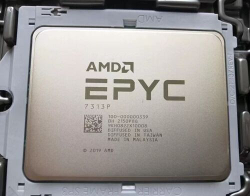 7313 Cpu Amd Epyc 16 Cores Up To 3.7Ghz 155W Sp3 128Mb Ddr4 Pcie 4.0 Processors