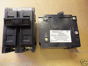 Westinghouse BAB BA BAB2015H BA2015H 2 pole 15 amp circuit breaker