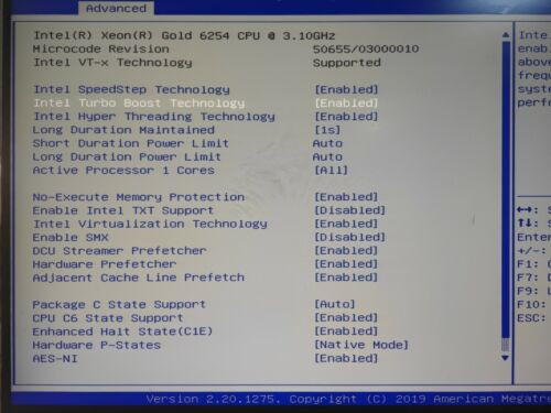 Intel Xeon Gold 6254 Qs Qram Qpkk 18C 3.1Ghz 3.9/4.0Ghz 24.75Mb 200W Lga3647