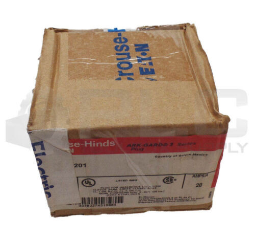 Sealed New Box Of 2 Crouse Hinds Enp5201 Hazardous Location Plug 20A 125Vac