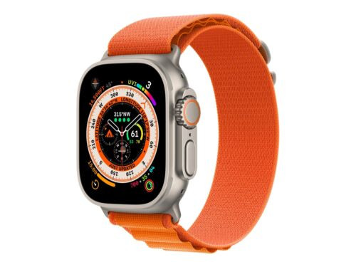 Apple Watch Ultra 49Mm Titanium Smart Watch With Alpine Loop Textile Mnhh3Fd/A-