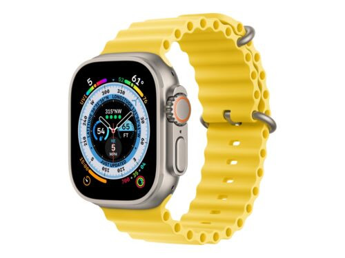 Apple Watch Ultra 49Mm Titanium Smart Watch With Ocean Band Mnhg3Fd/A-