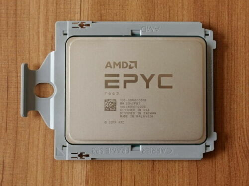 Amd Epyc 7663 Milan Cpu 56-Core 100-000000318 Sp3 Server Processor Unlocked New-