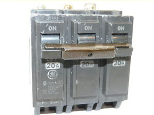 Used General Electric THHQB32020 3p 20a 240v 22k Circuit Breaker 1-year Warranty