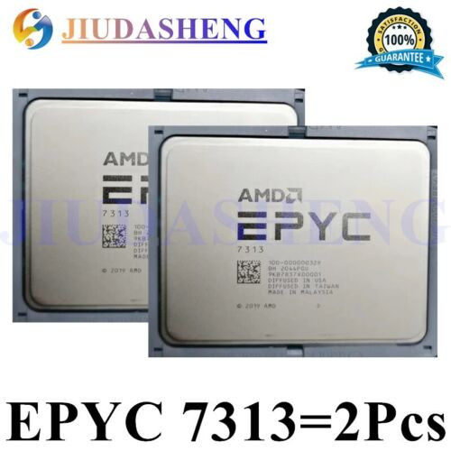 2 Pcs Amd Epyc Milan 7313 16Cores 32Threads 3.0Ghz Cpu Processor No Vendor Lock