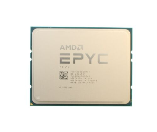 Amd Epyc 7F72 Cpu Processor 24 Core 3.20Ghz 192Mb Cache 240W - 100-000000141