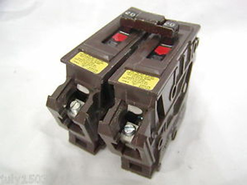 Wadsworth 20 Amp 2 Pole HACR Circuit Breaker big 20A  handle tie only