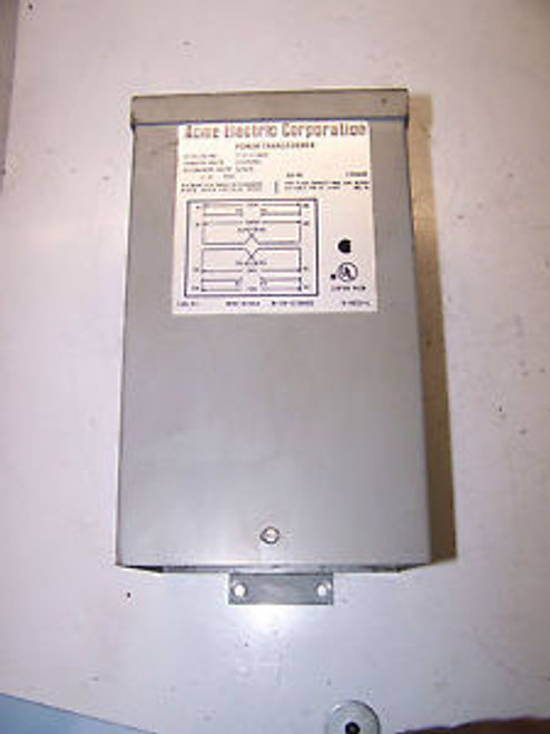 ACME ELECTRIC 1.0 KVA TRANSFORMER 120/240 HV 12/24 LV 1 PHASE ACME T-1-11683