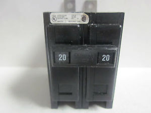 CUTLER-HAMMER TYPE BA 2 POLE 20 AMP BAB2020HT CIRCUIT BREAKER ......YI-112