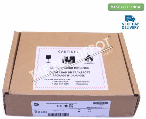 Factory Sealed Allen Bradley 1756-L63S Ser. /B Guardlogix Safety Processor New