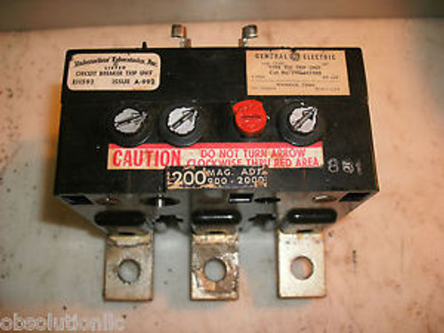 GENERAL ELECTRIC TFK TRIP UNIT TFK236T200 3 POLE 200 AMP