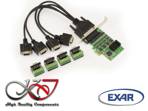 Controller Card 4 Ports Rs422 Rs485 On Port Pcie Chipset Exar Xr17V354