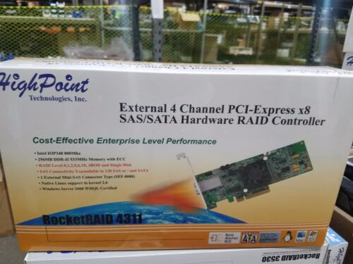 Highpoint Rocketraid 4311 4-Channel Pci-Express X8 Sas 3Gb/S Raid Controller