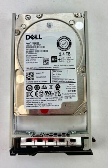 Dell Enterprise 2.4Tb 512E 10K Sas 12Gb/S 2.5" Hard Drive Rwr8F W/Caddy