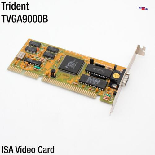 16-Bit Isa Slot Video Card Graphics Card Trident Tvga9000B 512Kb Ram Vga 286 386