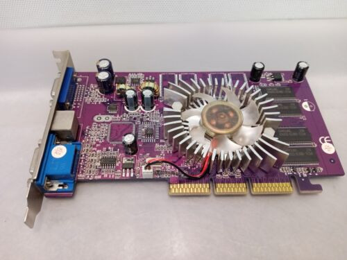 Pny Geforce Fx 5200 128 Mb Ram Agp Nvidia Video Graphics Card Dual Port Tested