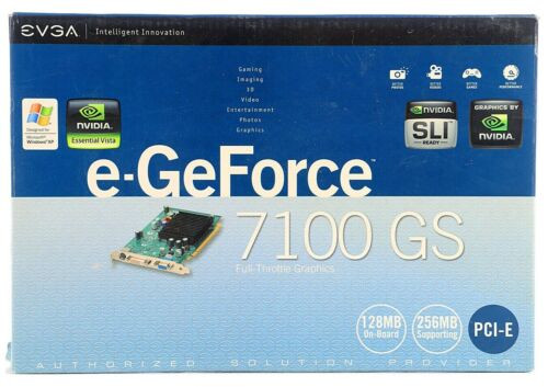 New Evga E-Geforce 7100Gs Tc 128 Mb Pcie Video Card Graphics