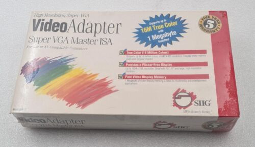 New Sealed - Siig Vd1717 Video Adapter Super Vga Master Isa Slot At Compatible