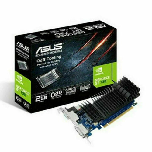 Asus Geforce Gt 730 2Gb Gddr5 Graphics Card Nvidia Hdmi 0Db Cooling Low Profile