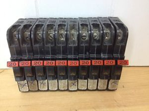 (10) 20A FPE - Federal Pacific Breakers - Thin 20 Amp