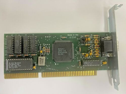 Rare Vintage 1991 Boca Research Avga2 512K 16 Bit Vga Card Eud5U9Bri4430 Mxb26