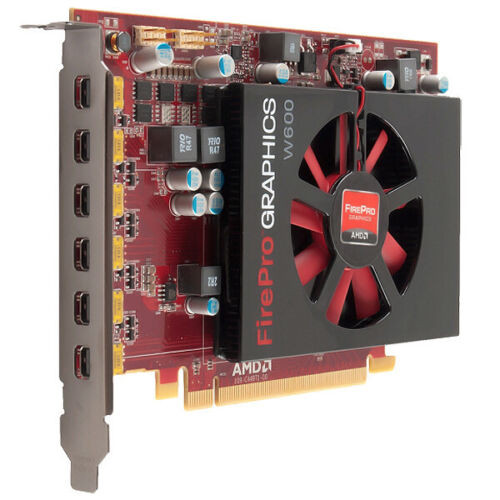 Amd Firepro W600 2Gb 128-Bit Gddr5 Pci Express Video Card Six 6 Display Hdmi Dvi