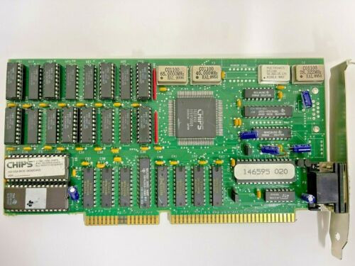 Vintage 1989 Cardinal Technology Chips F82C451 256K 16 Bit Isa Vga Card Mxb25